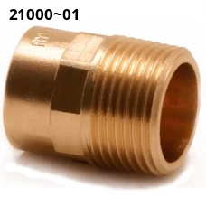 Медные переходы с наружной резьбой ГОСТ 32598-2013. Медь М1. Размер 28